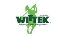 A green logo of wittek with an image of a person holding a spear.